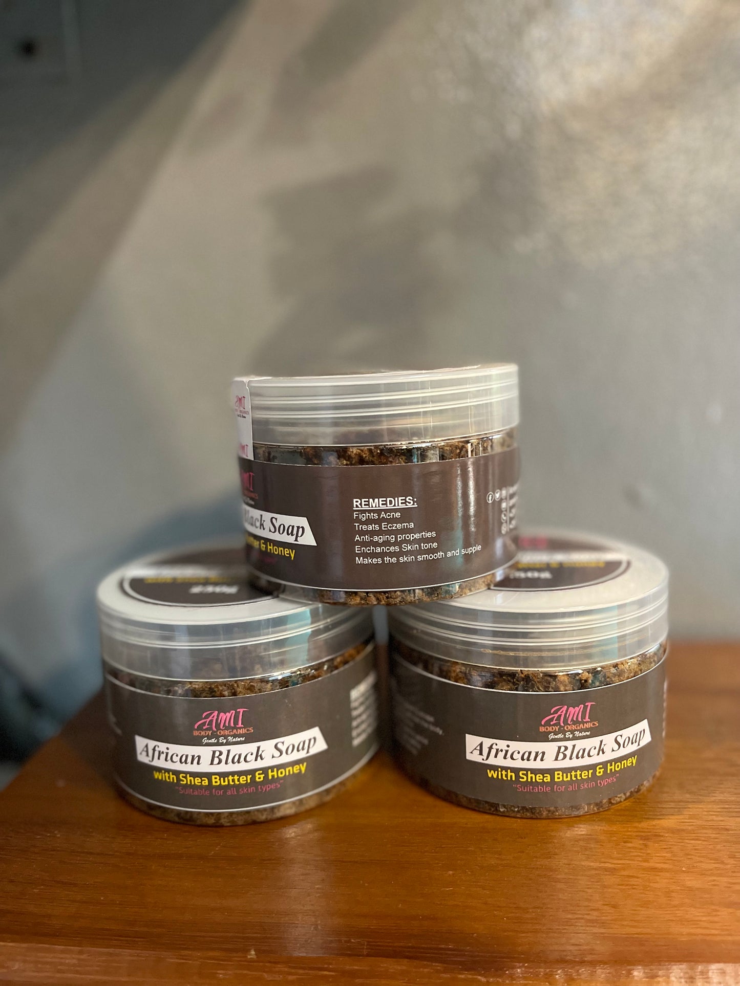 African Black Soap with Shea Butter and Honey