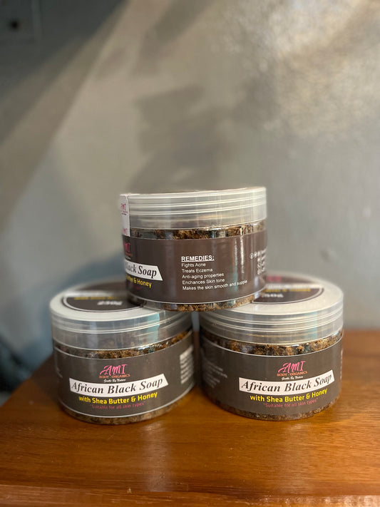 African Black Soap with Shea Butter and Honey